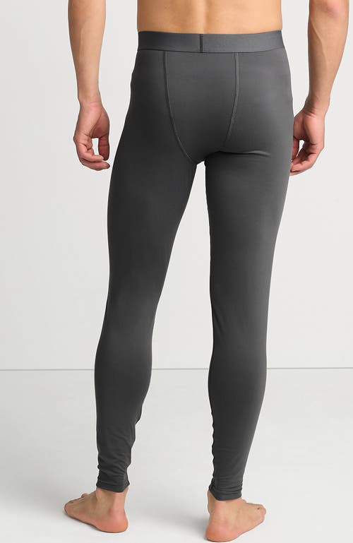 Shop Lands' End Stretch Thermaskin Long Underwear Pants Base Layer In Warm Graphite