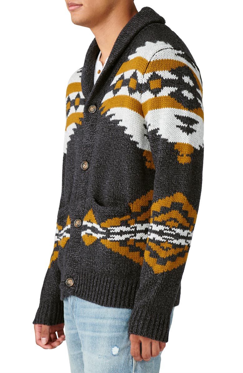 Lucky Brand Legacy Print Shawl Collar Sweater Coat | Nordstrom