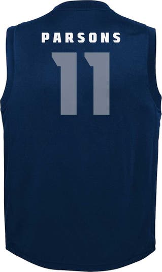 Outerstuff Youth Micah Parsons Navy Dallas Cowboys Fast Track Player Name &  Number Tank Top
