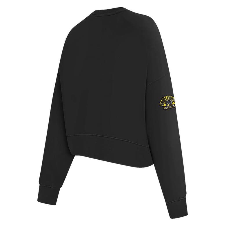 Shop Pro Standard Black Boston Bruins Mascot Crewneck Pullover Sweatshirt