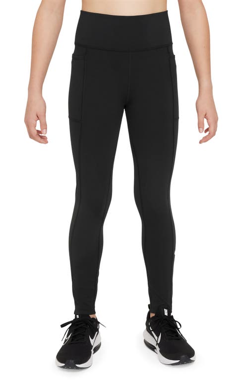 Nike Women's Sculpt Luxury Dri-fit Ankle Leggings In Black/white