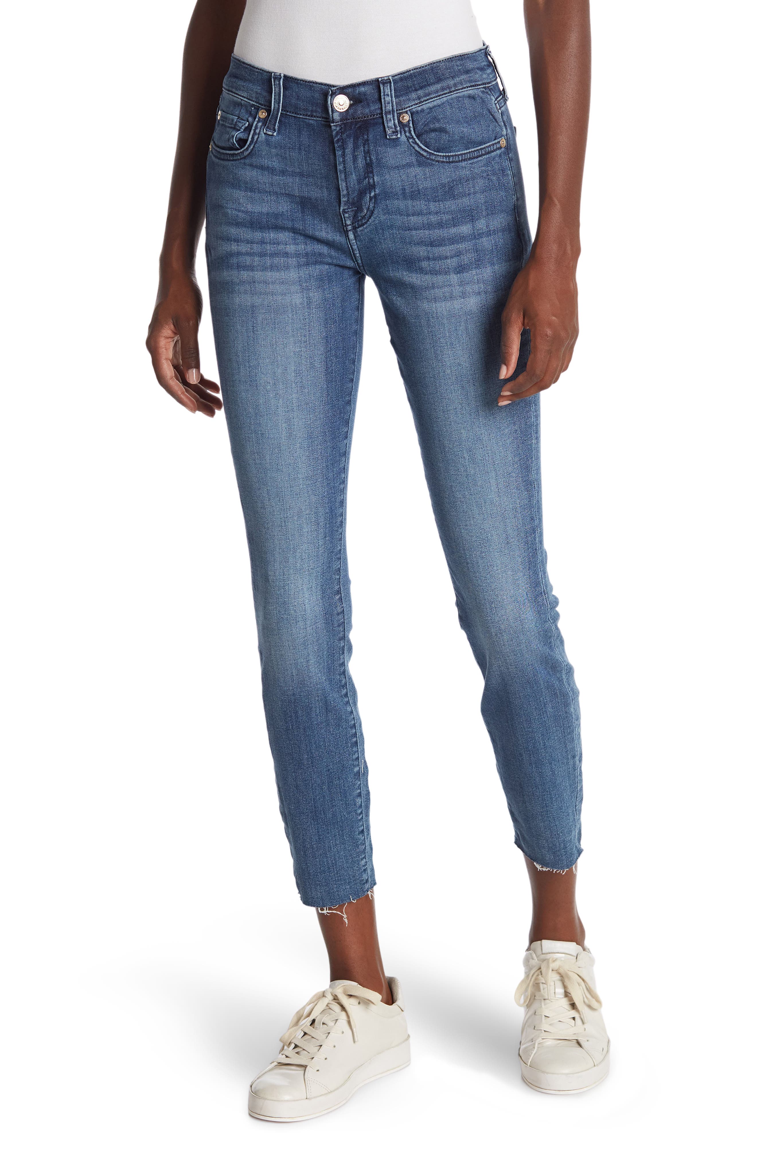 7 For All Mankind Ankle Gwen Distressed 