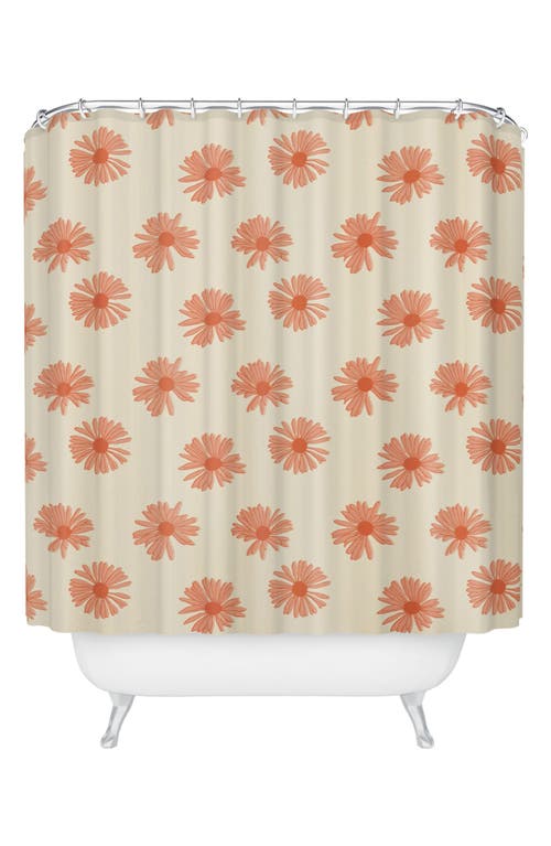 Deny Designs Gerber Daisy Shower Curtain in Orange at Nordstrom