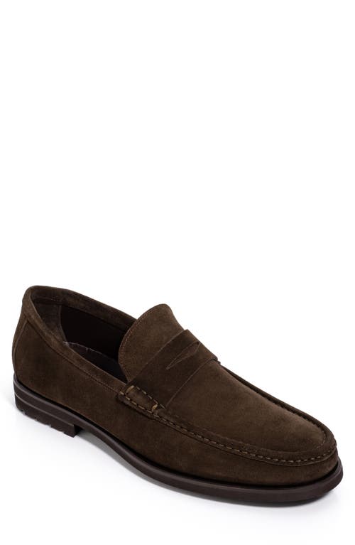 TO BOOT NEW YORK Belfast Lugged Penny Loafer in Dark Brown/Brown 