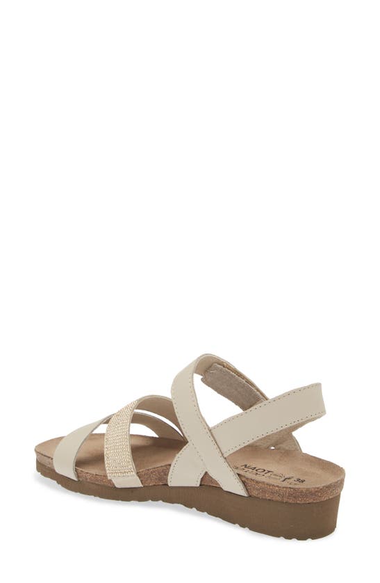 Naot 'krista' Sandal In Soft Ivory Leather