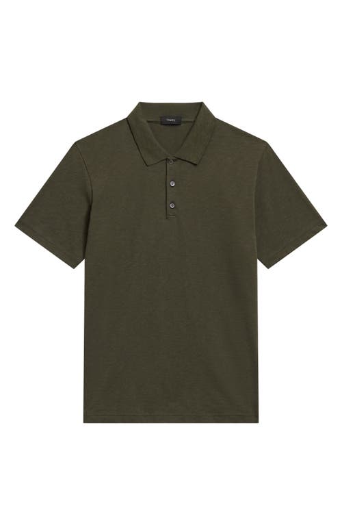 Shop Theory Bron D. Cosmos Polo In Hunter Green - Fkd