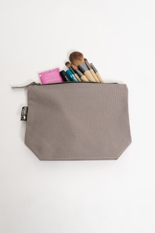 Shop Terra Thread Organic Cotton Makeup Bag In Cloud Grey