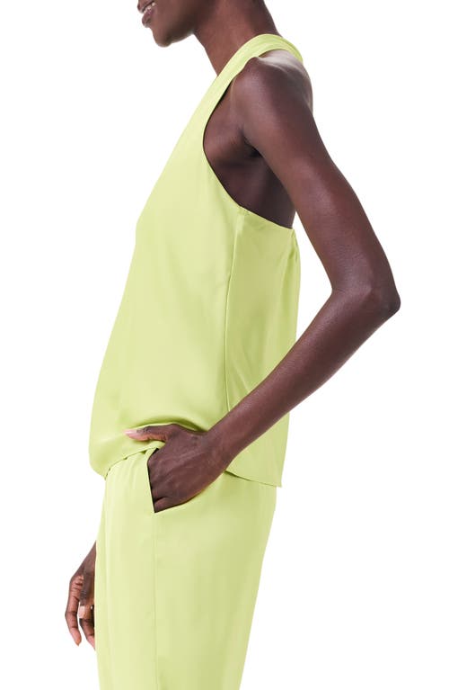 Nic + Zoe Nic+zoe Crêpe De Chine Halter Top In Grasshopper
