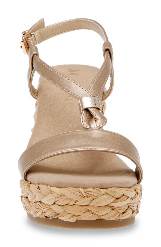 Shop Anne Klein Wanessa Wedge Sandal In Gold