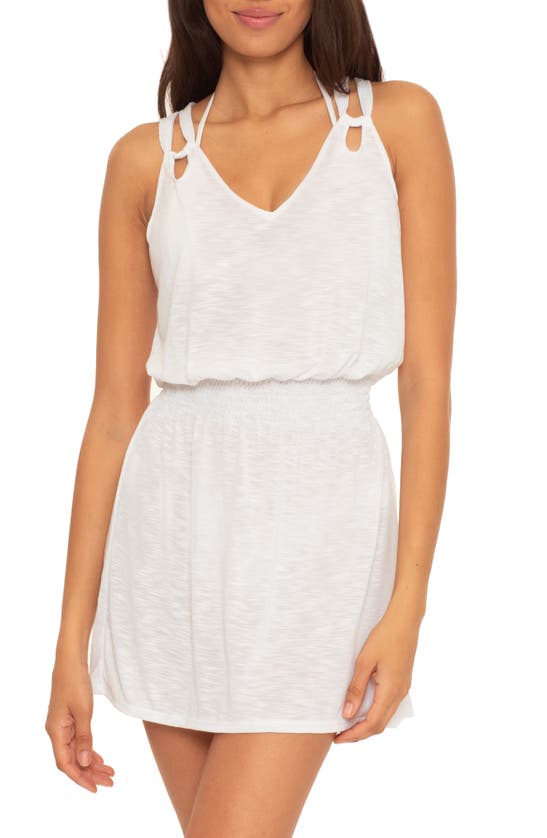 Becca Breezy Basics Slub Jersey Coverup Dress In White ModeSens