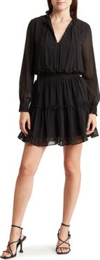 Nsr ruffle trim outlet smocked dress