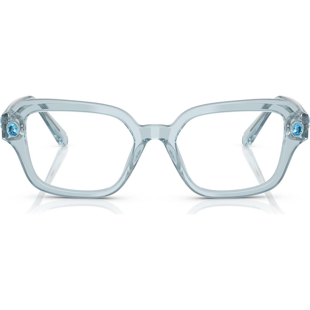 Swarovski 52mm Pillow Optical Glasses In Blue