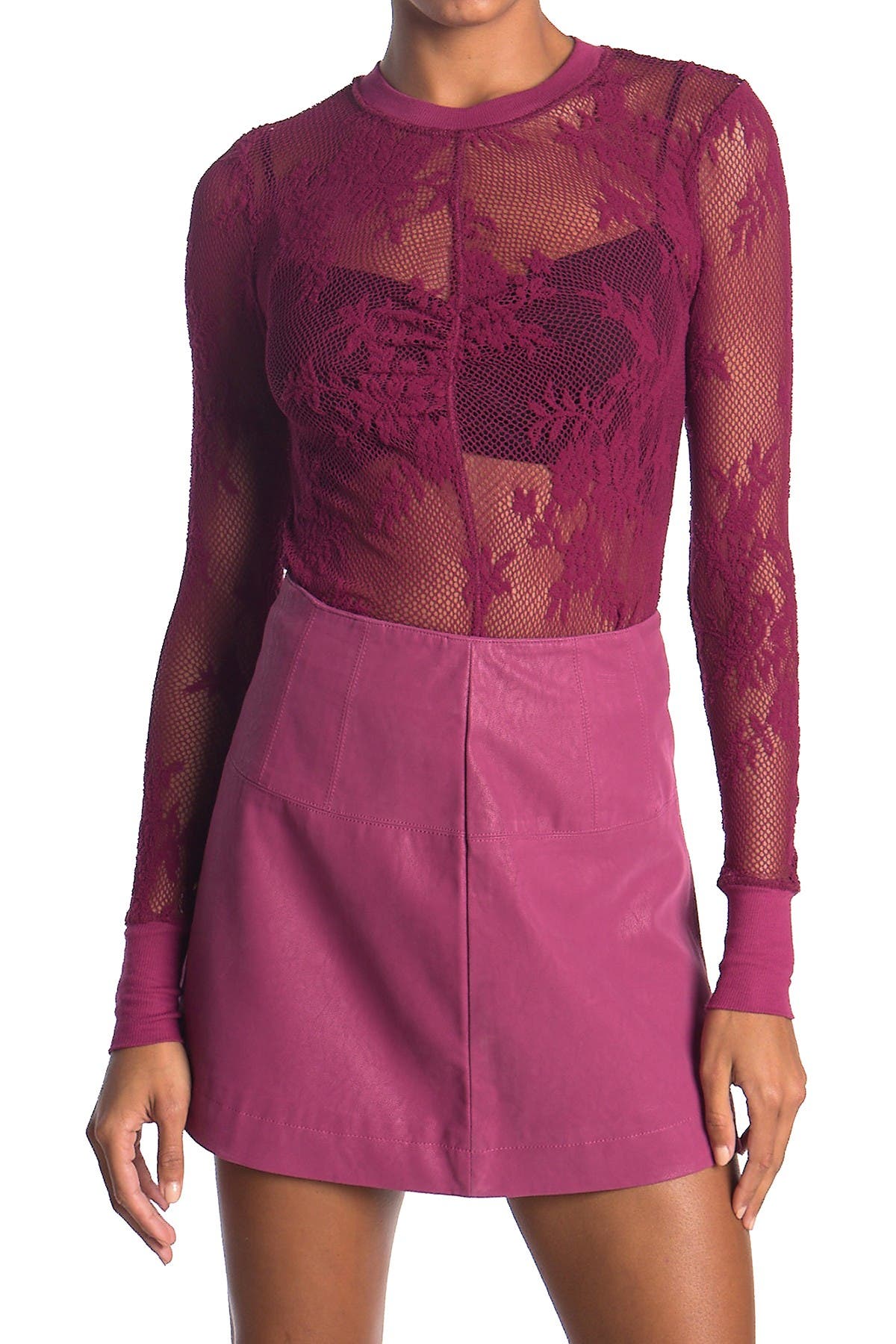 Free People | Lace Knit Long Sleeve Layering Top | Nordstrom Rack