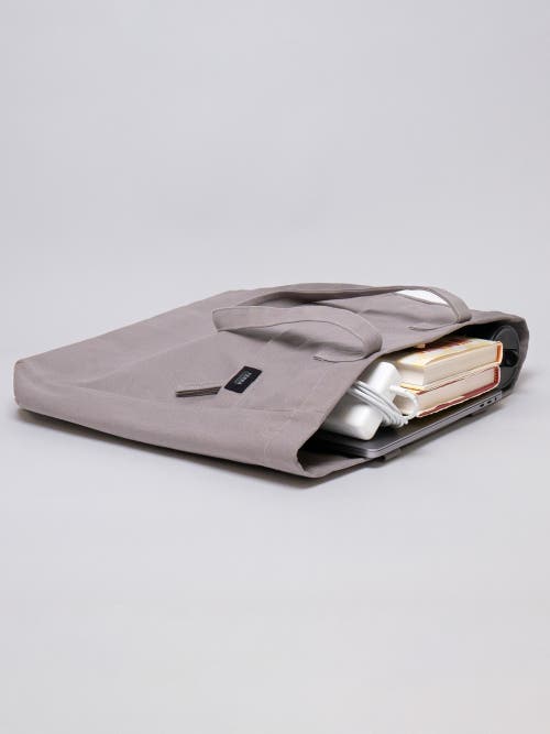 Terra Thread Organic Cotton Canvas Work Tote Bag In Cloud Grey