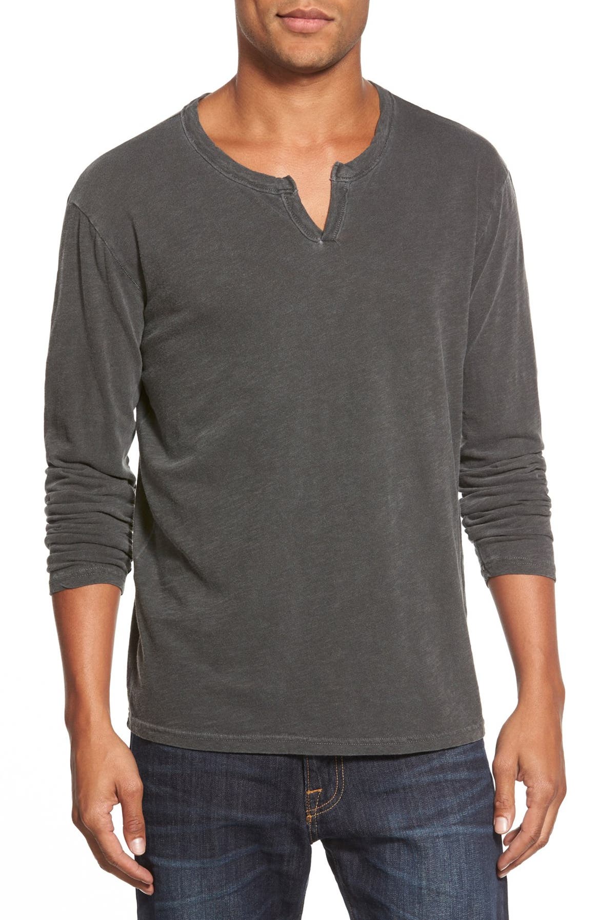 Lucky Brand Long Sleeve Notch Neck T-Shirt | Nordstrom