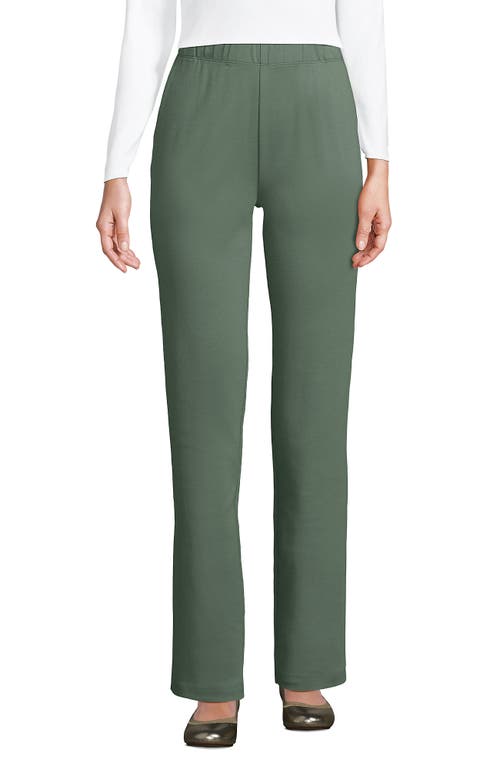 Shop Lands' End Sport Knit High Rise Pants In Lily Pad Green