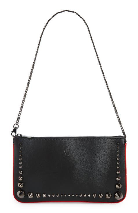 Paloma medium - Top handle bag - Grained calf leather and spikes  Loubinthesky Seville - Black - Christian Louboutin