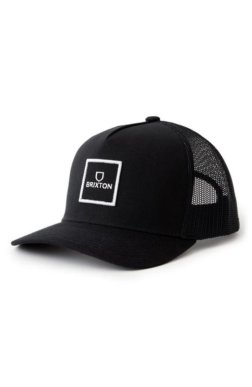 Brixton Alpha Block x C MP Trucker Hat in Black