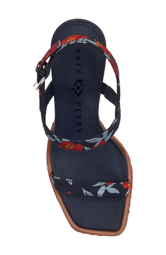 Shop Katy Perry The Steady Slingback Platform Sandal In Blue Multi