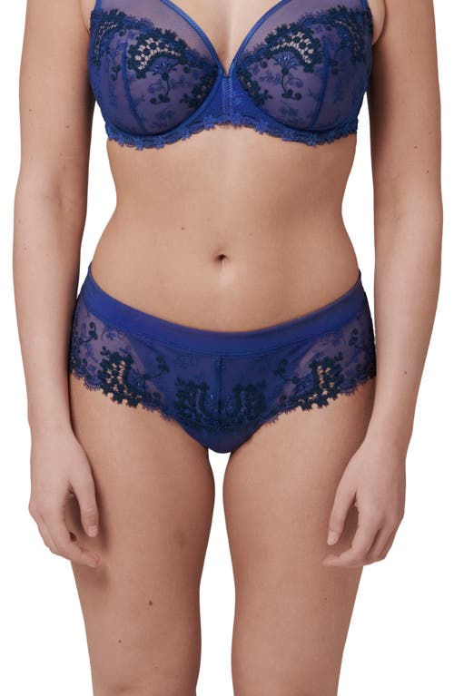 Simone Perele Wish Underwire Plunge Bra In Electric Blue
