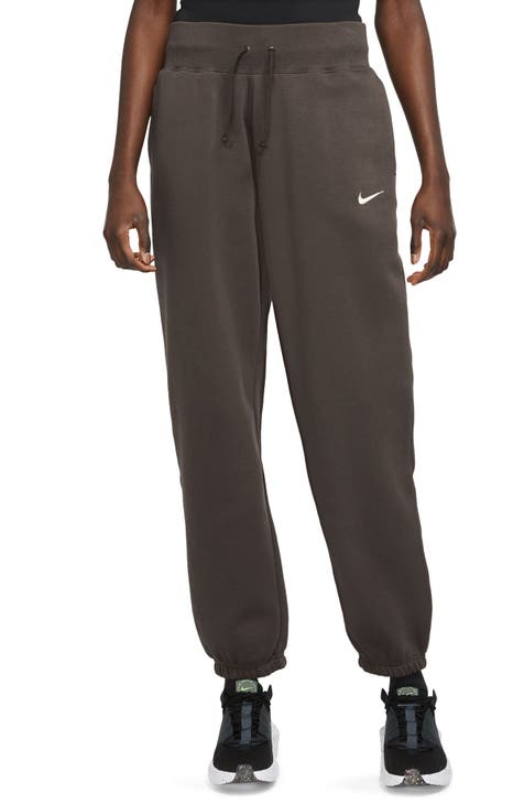 Nike Collection Fleece loose fit cuffed sweatpants in brown