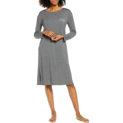 Nordstrom Moonlight Midi Nightshirt, Grey