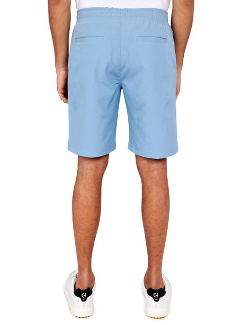 Construct Con.struct Solid Drawstring Performance Shorts In Lt Blue