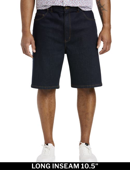 Shop Harbor Bay By Dxl Continuous Comfort Loose-fit Shorts In Dark Rinse