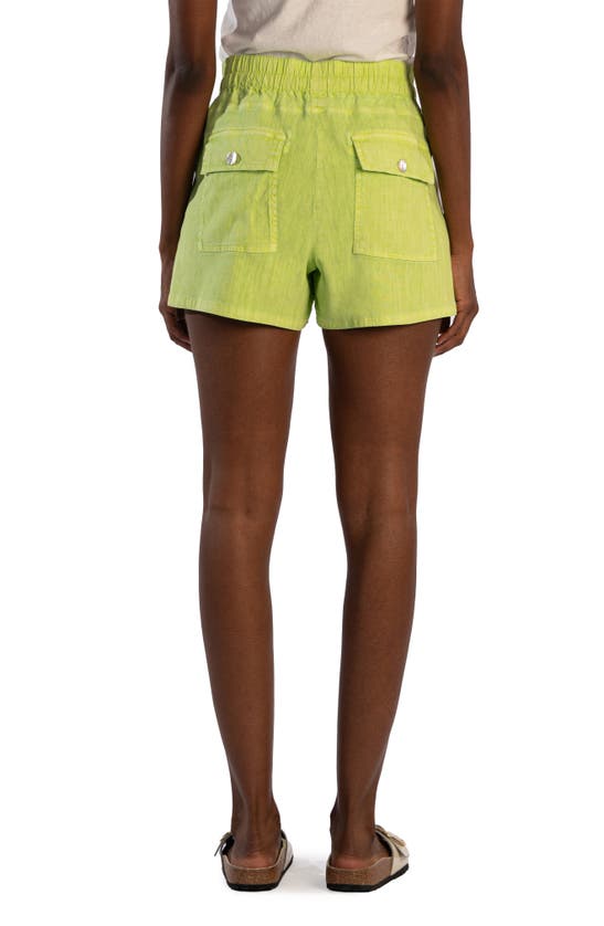 Shop Kut From The Kloth Elastic Waist Shorts In Lime