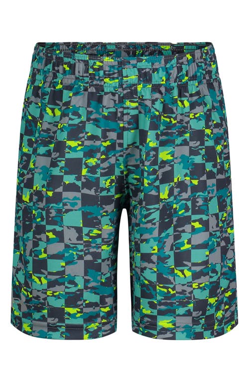 Under Armour Kids' Boost Print Athletic Shorts Radial Turquoise at Nordstrom