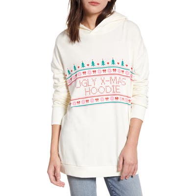 Wildfox Ugly X-Mas Rebel Hoodie, Brown