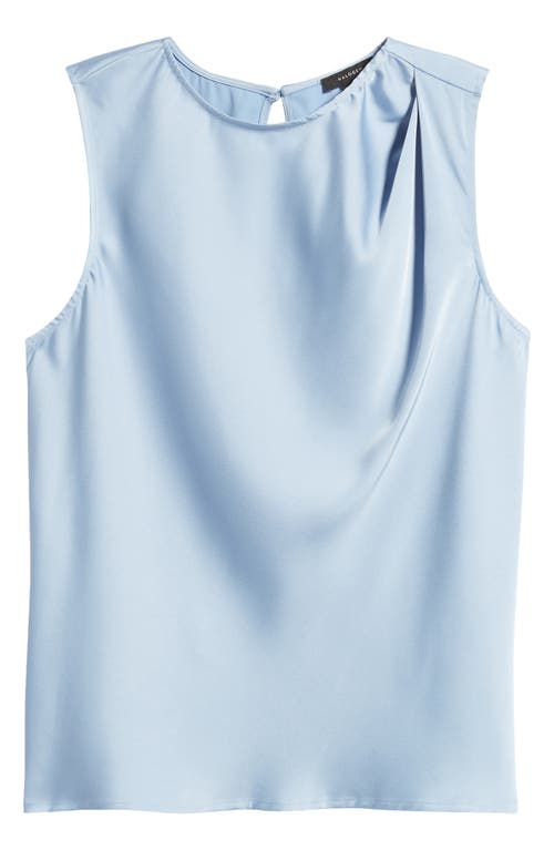 Shop Halogenr Halogen(r) Single Pleat Sleeveless Satin Shell In Clear Blue Sky