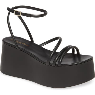 Gianvito Rossi Strappy Platform Sandal, Black