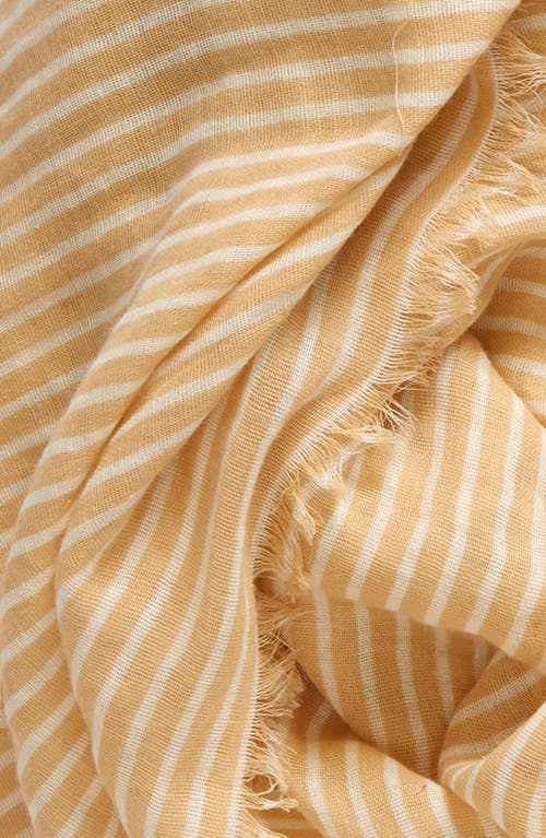 Shop Rag & Bone Astra Stripe Scarf In Beige/white Stripe