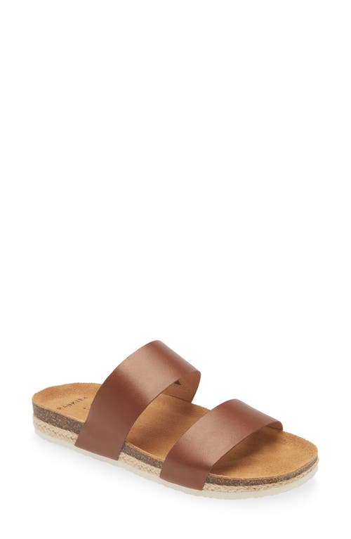 Maria III Slide Sandal in Cognac