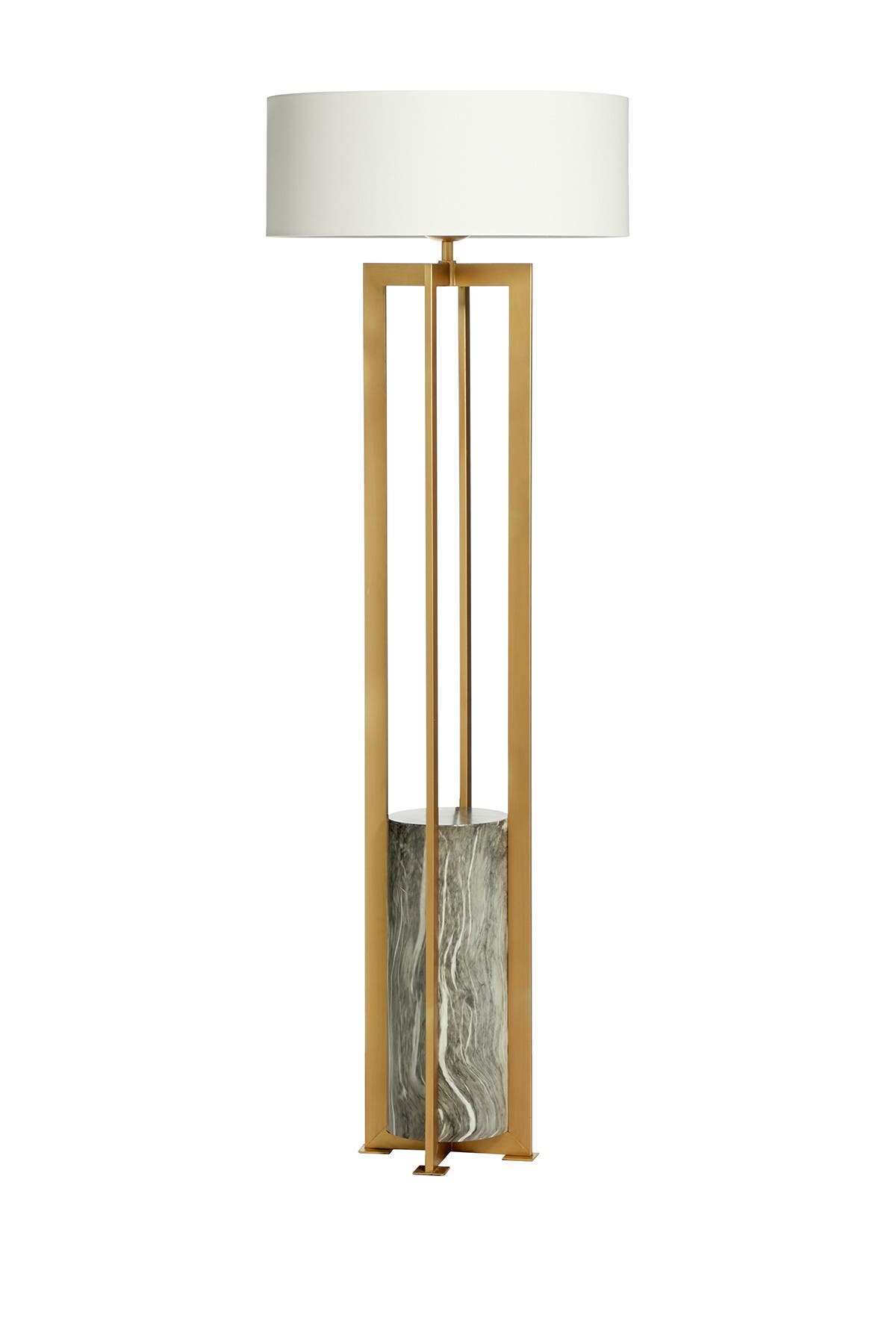 gold floor lamp white shade