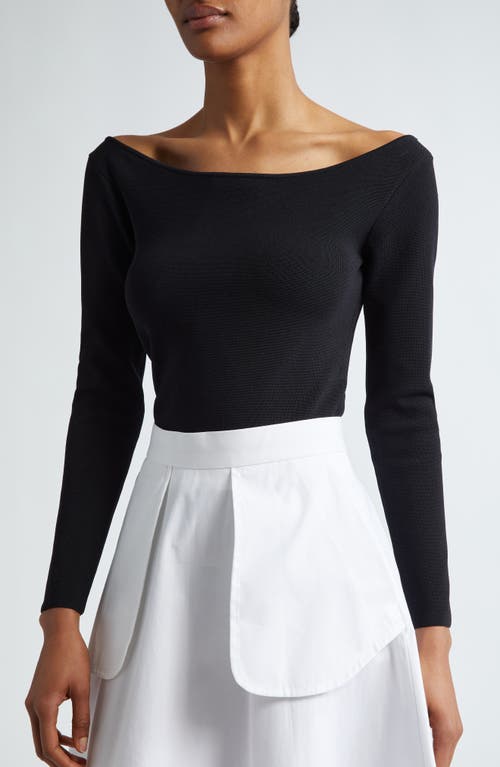 Shop Rohe Róhe Off The Shoulder Top In Black