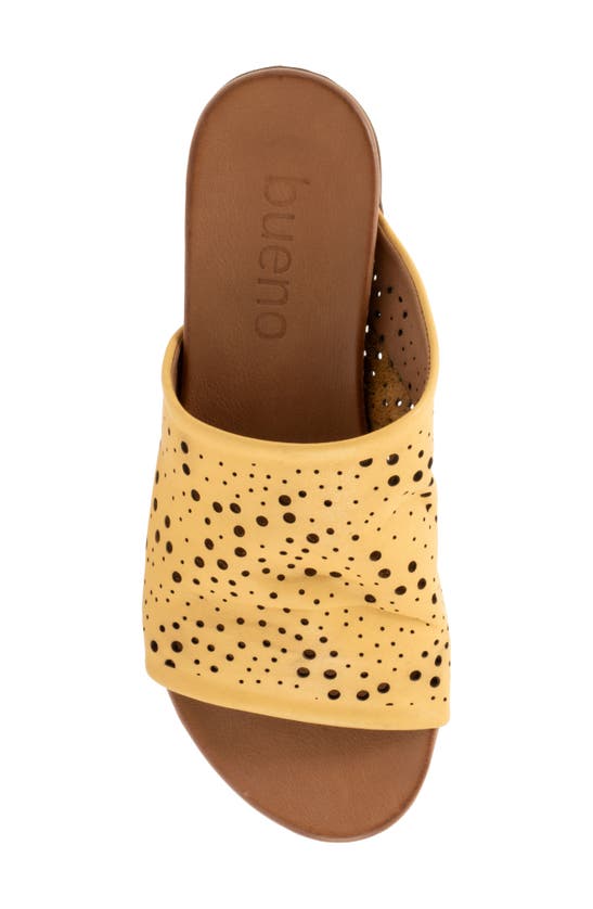 Shop Bueno Turner Perforated Slide Sandal In Mustard