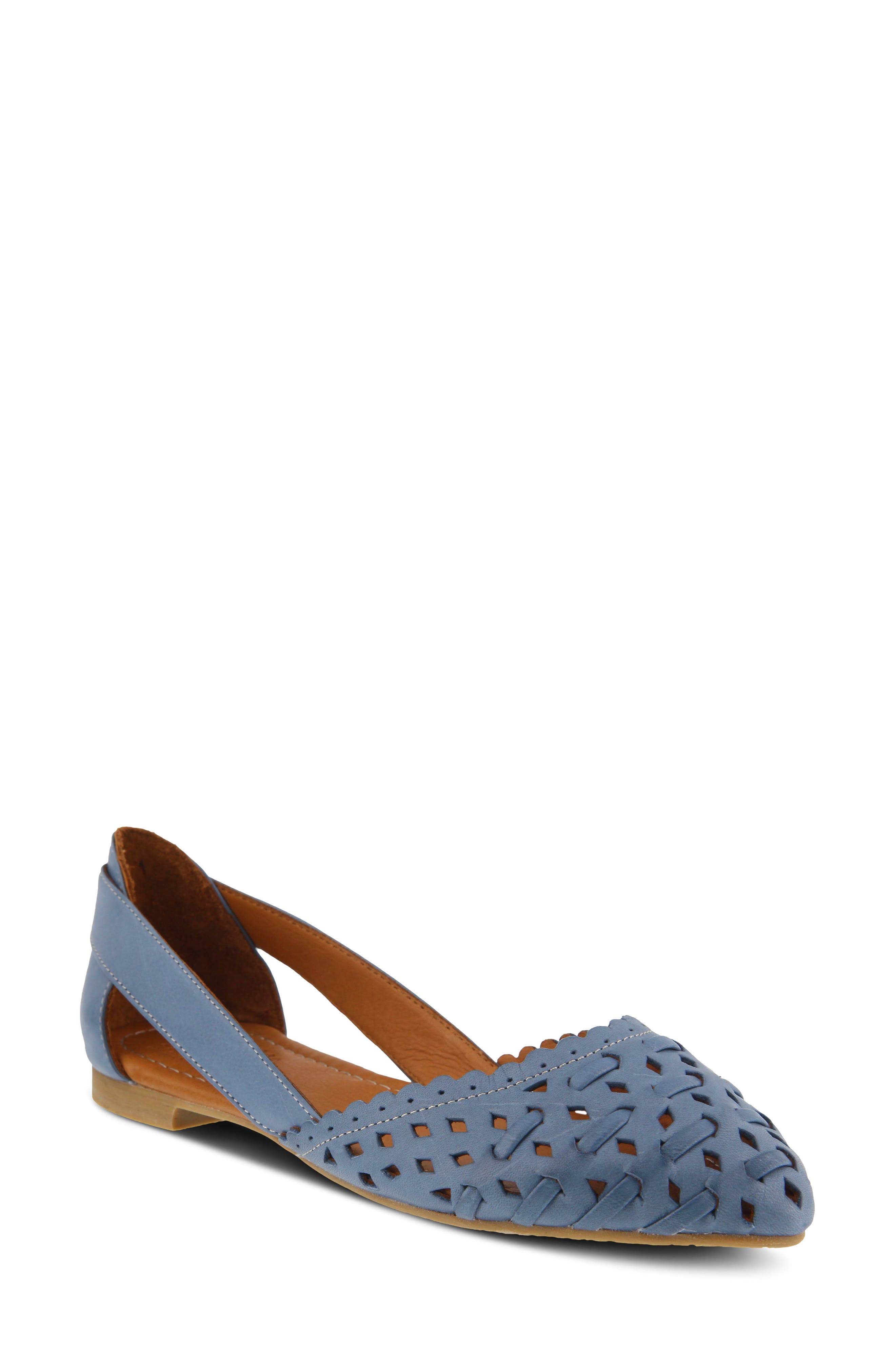 Spring Step Delorse Flat, Blue