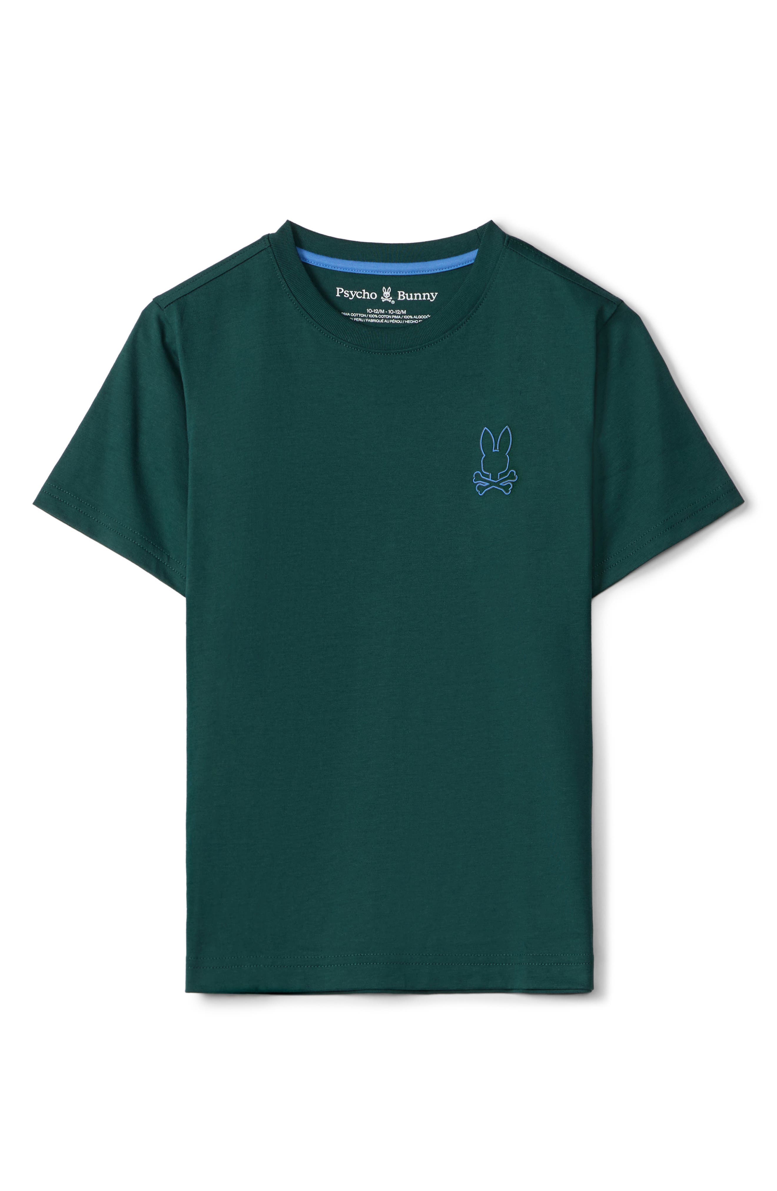 Psycho Bunny Kids' Hamilton Cotton Graphic T-Shirt in Sea Moss 