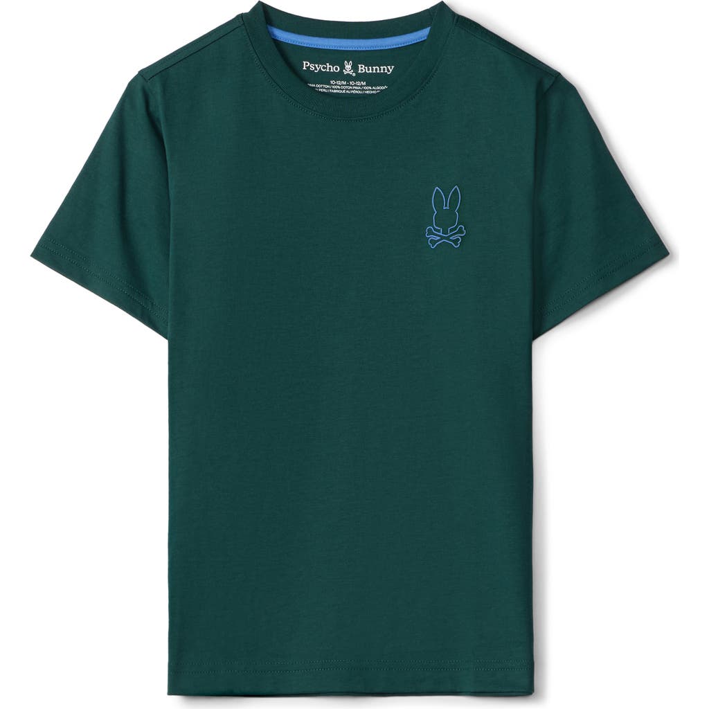 Psycho Bunny Kids' Hamilton Cotton Graphic T-Shirt in Sea Moss