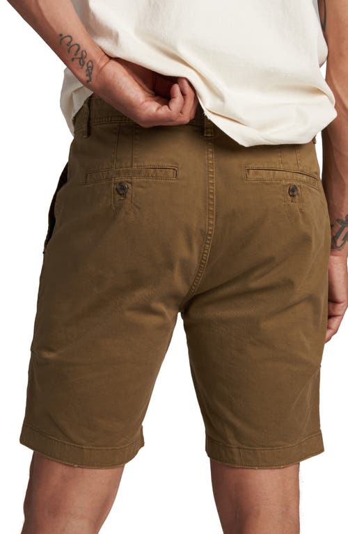 Shop Rowan Walsh Stretch Cotton Twill Shorts In Umber