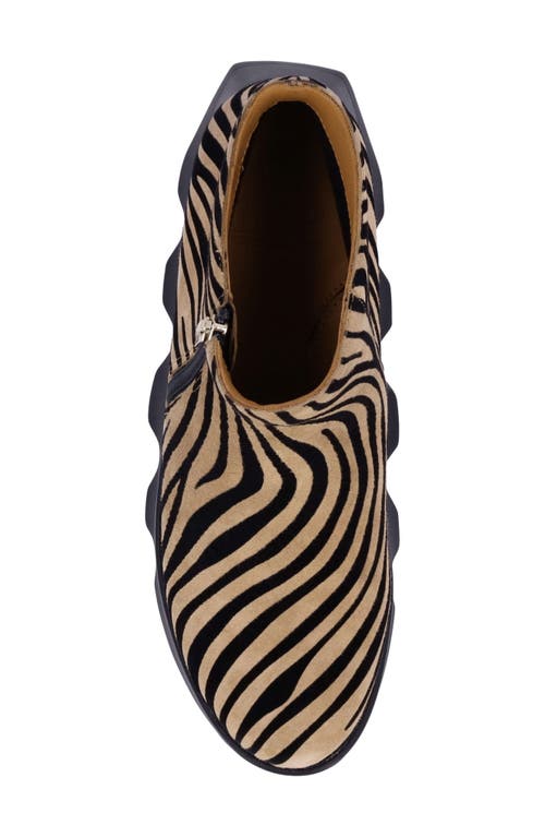 L'amour Des Pieds Hally Platform Wedge Bootie In Tan/black
