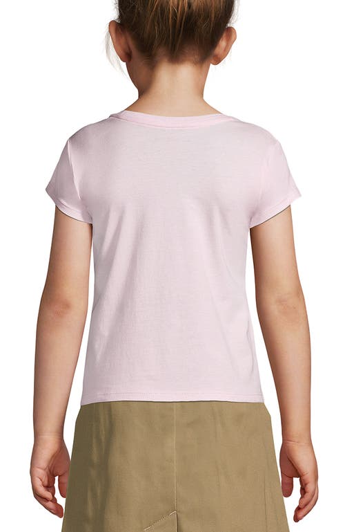 Lands' End School Uniform Girls Short Sleeve Essential T-shirt In Ice Pink