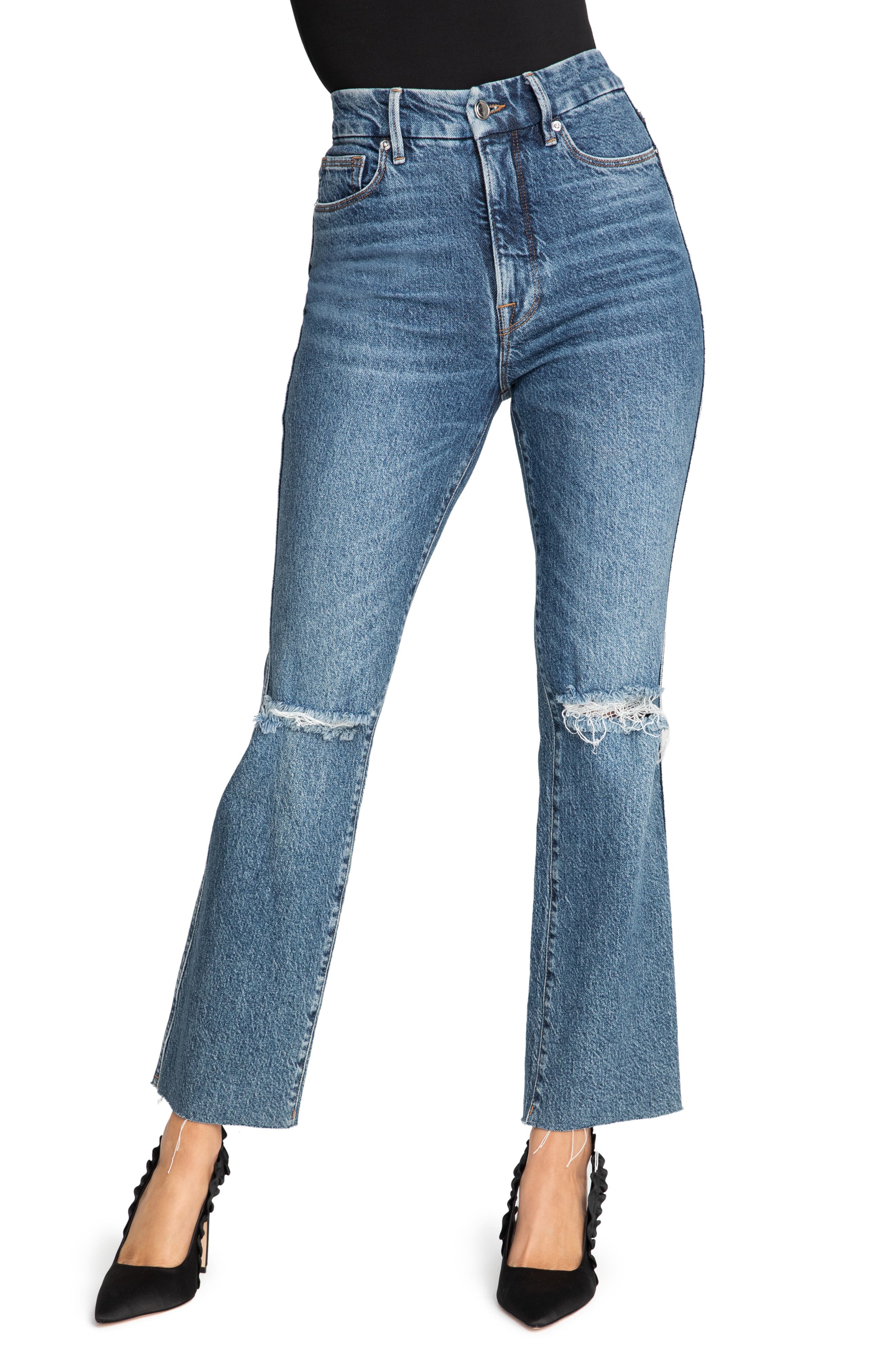 Womens Clothing Jeans Straight-leg jeans Goldsign Denim The Curved High-rise Jeans in Blue 