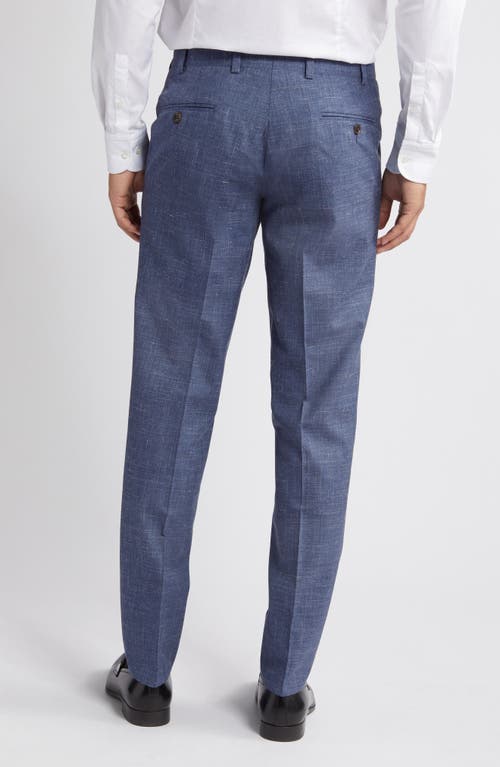 Shop Ted Baker London Jerome Soft Constructed Wool Blend Pants In Blue