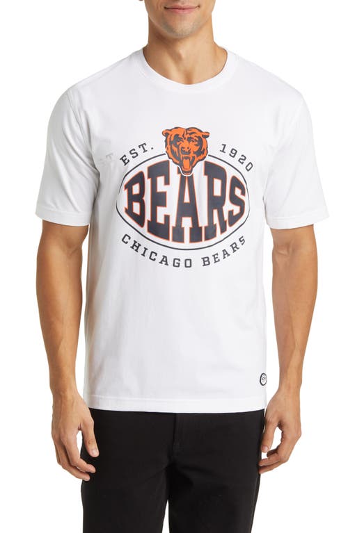 Shop Hugo Boss Boss X Nfl Stretch Cotton Graphic T-shirt In Chicago Bears White