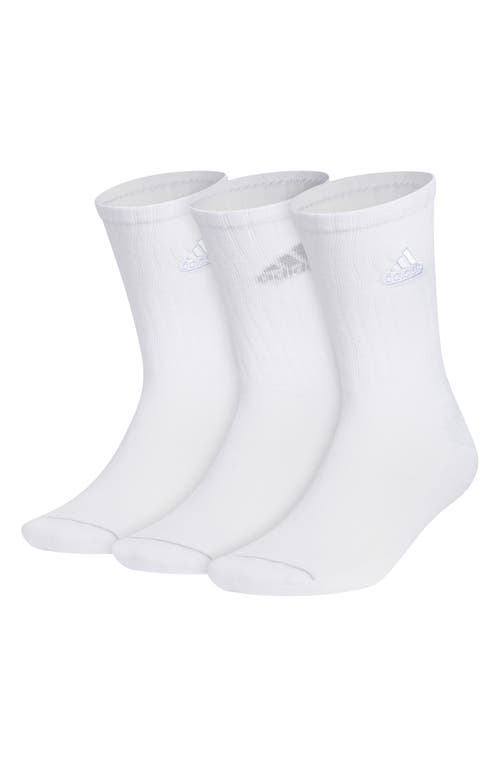 Shop Adidas Originals Adidas 3-pack Aeroready Classic Cushioned Crew Socks In White/grey