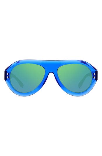 Isabel Marant 57mm Polarized Aviator Sunglasses In Blue
