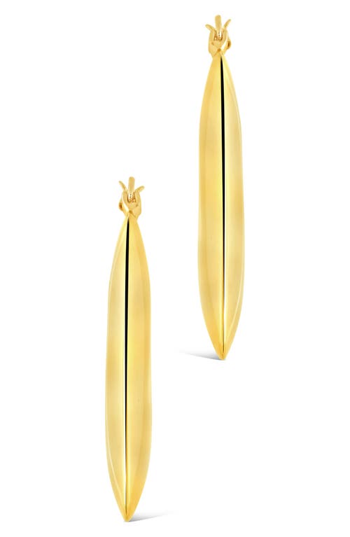 Sterling Forever Paige Flat Tube Hoop Earrings In Gold